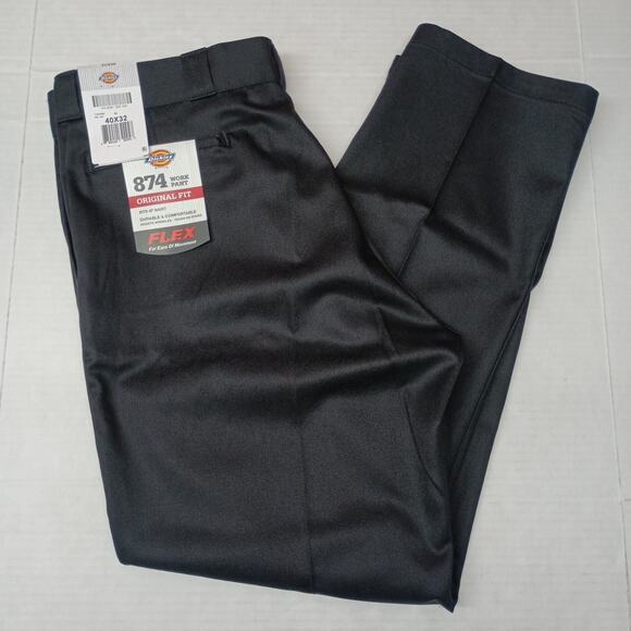 Dickies Other - Dickies Work Pants Men's 40x32 Black Flex Resists Wrinkles